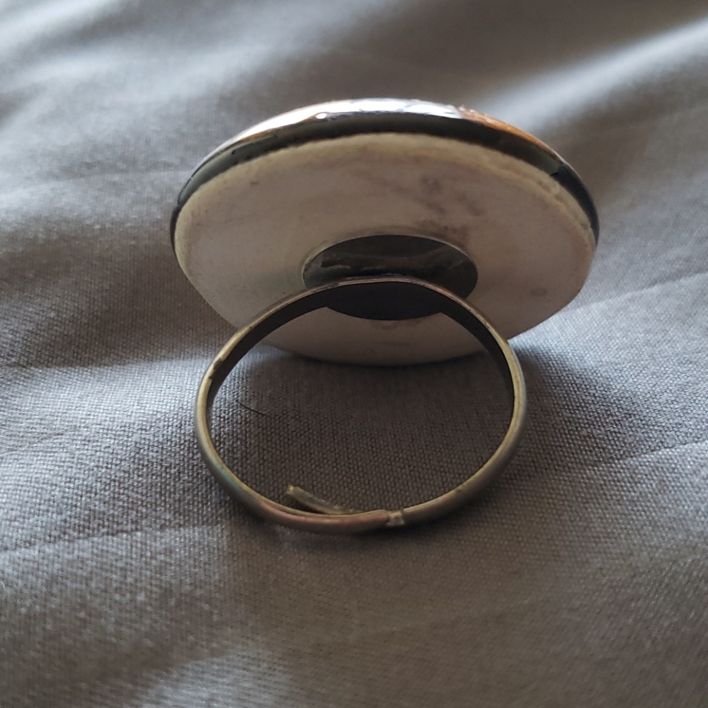 Unique Ceramic Hand Painted Ring - image 3